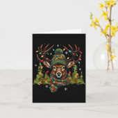 Camo Hunting Reindeer Deer Xmas Lights Christmas H Karte (Gelbe Blume)