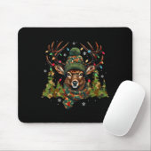 Camo Hunting Reindeer Deer Xmas Lights Christmas H Mousepad (Mit Mouse)