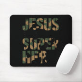 Camo Jesus Is My Superhero Toddler Boys Camouflage Mousepad (Mit Mouse)