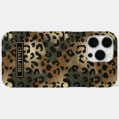 Camo Leopard Print Monogrammed Case-Mate iPhone Hülle (Rückseite (Horizontal))