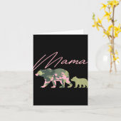 Camo Mama Bear Shirt, Mama Bear And Cub, Mom Of 1, Karte (Gelbe Blume)