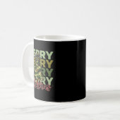 Camo Merry Christmas Camouflage Christmas Tree Coq Kaffeetasse (Vorderseite Links)