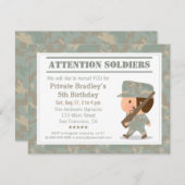 Camo Military Army Soldier Boy Birthday Party Einladung (Vorne/Hinten)