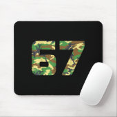 Camo Number 6 7 Funny Meme Costume Six Seven Hunte Mousepad (Mit Mouse)