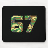 Camo Number 6 7 Funny Meme Costume Six Seven Hunte Mousepad (Vorne)