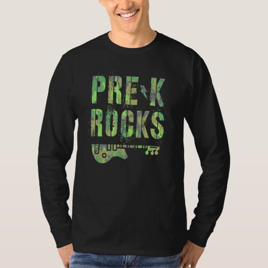 Camo Pre K Rocks Camp Teacher Squad Pre School Kid T-Shirt (Vorderseite)