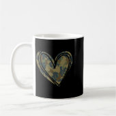 Camo Print Heart Valentines Day  Kaffeetasse (Links)