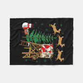 Camo Santa Christmas Deer Hunting Camouflage Hunte Fleecedecke (Vorderseite (Horizontal))