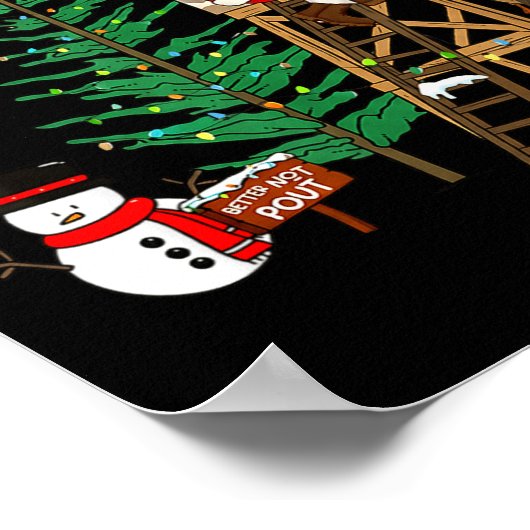 Camo Santa Christmas Deer Hunting Camouflage Hunte Poster (Ecke)