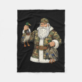 Camo Santa Mallard Duck Hunting Christmas Hunter G Fleecedecke (Vorderseite)