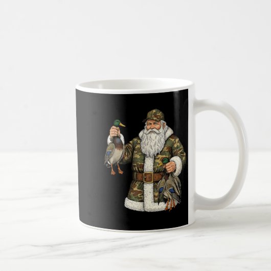 Camo Santa Mallard Duck Hunting Christmas Hunter G Kaffeetasse (Rechts)