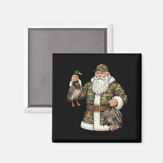Camo Santa Mallard Duck Hunting Christmas Hunter G Magnet (Vorderseite/Rückseite)