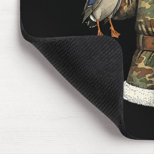 Camo Santa Mallard Duck Hunting Christmas Hunter G Mousepad (Ecke)