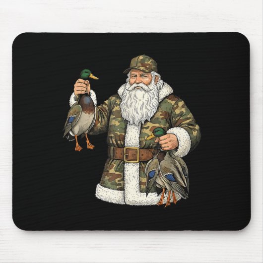 Camo Santa Mallard Duck Hunting Christmas Hunter G Mousepad (Vorne)