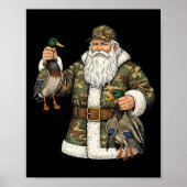 Camo Santa Mallard Duck Hunting Christmas Hunter G Poster (Vorne)