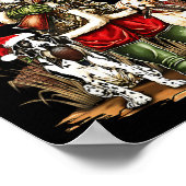 Camo Santa Tis The Season Hunter Christmas Hunting Poster (Ecke)