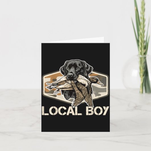 Camo Southern Local Boy Duck Hunting Black Lab Out Karte (Vorderseite)