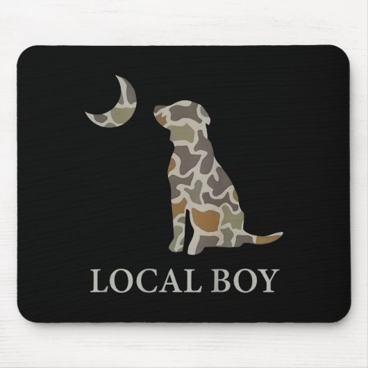 Camo Southern Local Boy Duck Hunting Black Lab Out Mousepad (Vorne)