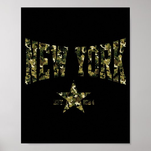Camo Souvenir Usa Star New York Ny New York Men Wo Poster (Vorne)
