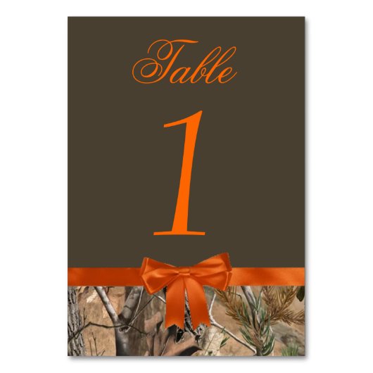 Camo Table Card Tischnummer (Vorderseite)
