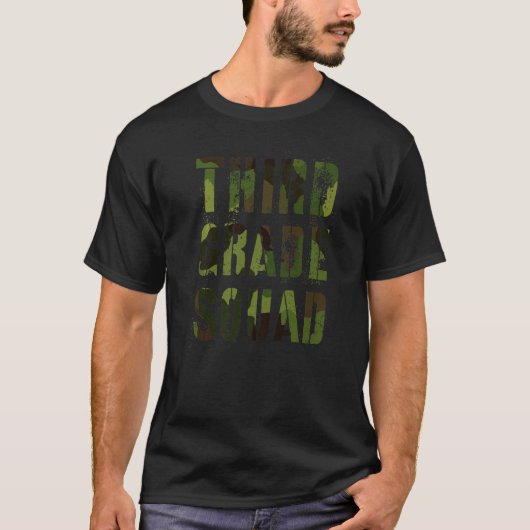 Camo Third Grade Squad Teacher Hello 3rd Grader Vi T-Shirt (Vorderseite)