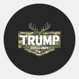 Camo Trump Vance 2024 Wahl Jd Donald Vintage C Runder Aufkleber