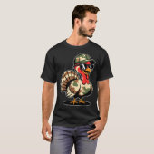 Camo Turkey Day Hunting Fall Thanksgiving T-Shirt (Vorne ganz)