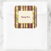 Camo Urban Stripe Patten Dietary Requirement  Quadratischer Aufkleber (Tasche)