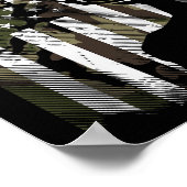 Camo Us Flag Deer Elk Buck Camoflage Hunting Hunte Poster (Ecke)