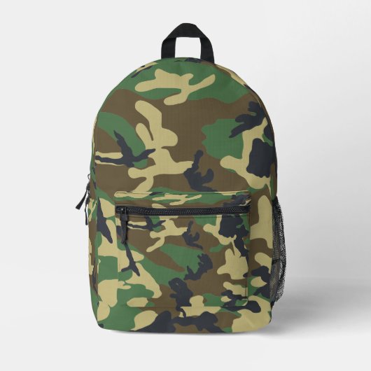 Camo Woodland Bedruckter Rucksack (Vorderseite)