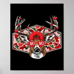 Camo Xoxo Valentinstag Bockhirsch Jagdsaison Famil Poster