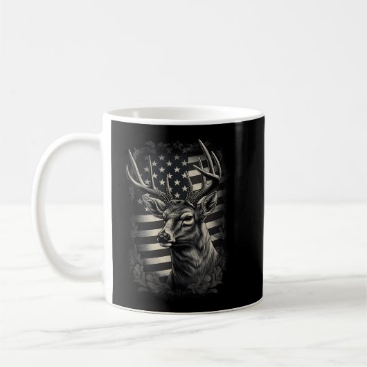 Camoflage American Flag Antlers Deejagd Tank Kaffeetasse (Links)