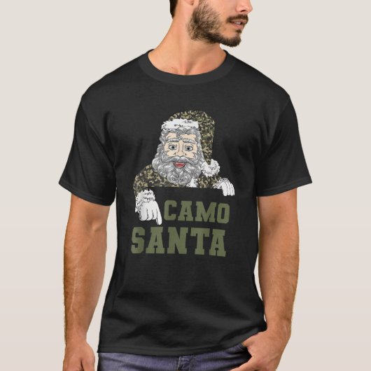 Camoflage Christmas Hunting Santa Camo Military Me T-Shirt (Vorderseite)