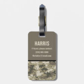 Camoflauge, Camouflage, Farbblockkid Gepäckanhänger (Rückseite vertikal)