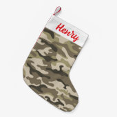 Camoflauge Christmas Stocking - Personalized Name Kleiner Weihnachtsstrumpf (Vorderansicht (hängend))