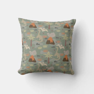 Camoflauge Dinosaurs and Volcanoes Kissen