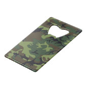 CAMOFLAUGE PATTERN KREDITKARTENFLASCHENÖFFNER (Vorderseite Schrägansicht)