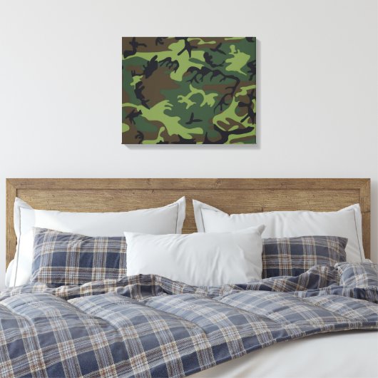CAMOFLAUGE PATTERN LEINWANDDRUCK (Insitu (Schlafzimmer))