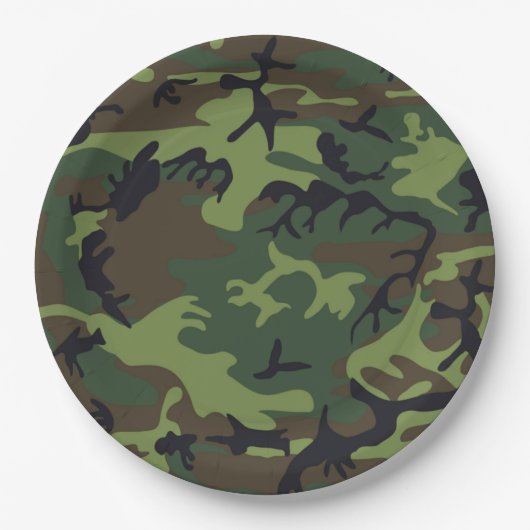 CAMOFLAUGE PATTERN PAPPTELLER (Vorderseite)