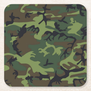CAMOFLAUGE PATTERN RECHTECKIGER PAPPUNTERSETZER
