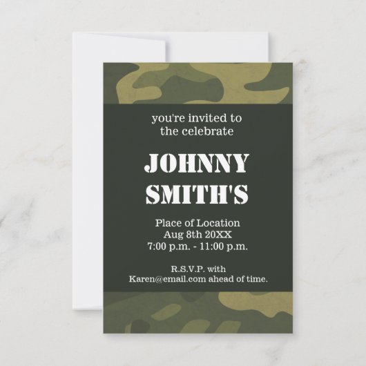 Camoflauge Save The Date (Rückseite)