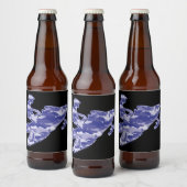 Camoflauge Snowmobiler Bierflaschenetikett (Flaschen)