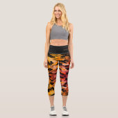 Camoflorange Capri Leggings (Vorderseite)