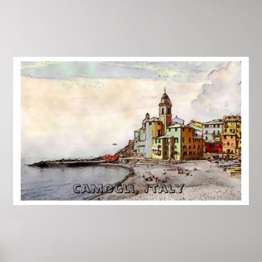 Camogli Beach, ln Poster (Vorne)