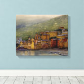 Camogli, Italien Aquarellmalerei umhüllt Leinwanddruck (Insitu (Holzboden))