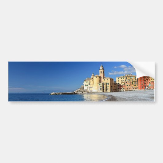 Camogli, Küste und Kirche Autoaufkleber (Vorne)
