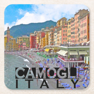 Camogli Rechteckiger Pappuntersetzer