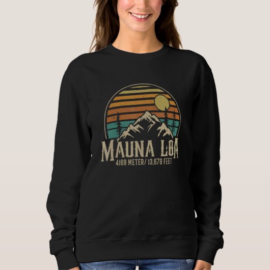 Camoing Hawaii Hiking Mountain Outdoor Mauna Loa Sweatshirt (Vorderseite)
