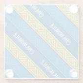 Camomile Tea Vibrant Yellow & Blue Celtic Stripes Glasuntersetzer (Rückseite)
