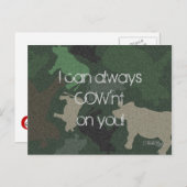 CaMOOflage Kuh Collage in grün Postkarte (Vorne/Hinten)